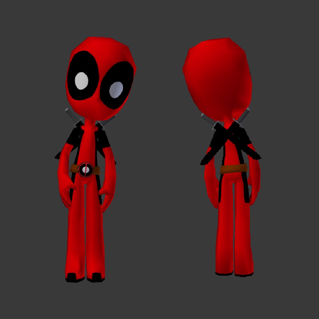 Low Poly Deadpool preview image 1